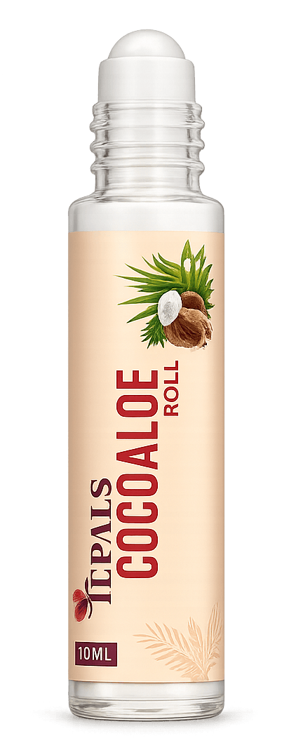 COCOALOE Roll-On bottle with coconut and aloe vera ingredients